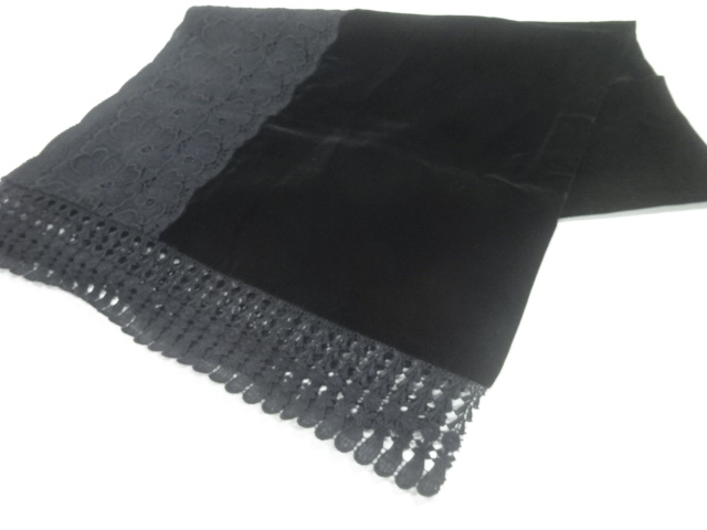 ビロードレース花模様ショール